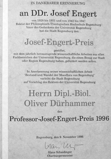 Josef-Engert-Preis 1996 Dürhammer